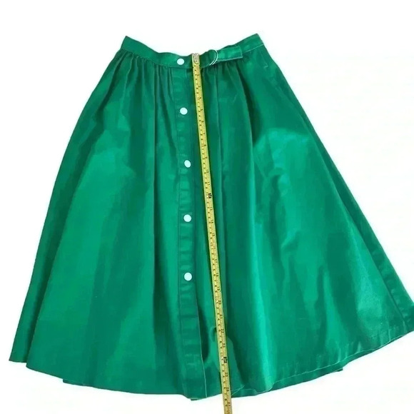 Vintage Wrangler Rare Snap Down Front Green Skirt  Made In USA - Picture 11 of 12